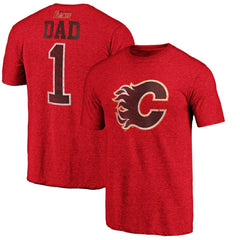 Calgary Flames Greatest Dad Tri-Blend T-Shirt For Sale