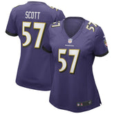 Baltimore Ravens Nike Bart Scott Women's Game Retired Player Jersey