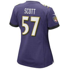 Baltimore Ravens Nike Bart Scott Women's Game Retired Player Jersey