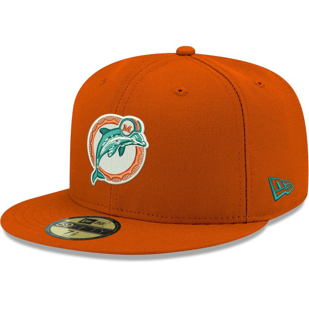 Miami Dolphins New Era Omaha Throwback 59FIFTY Fitted Hat