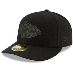 Kansas City Chiefs New Era Alternate Logo Black on Black Low Profile 59FIFTY II Fitted Hat