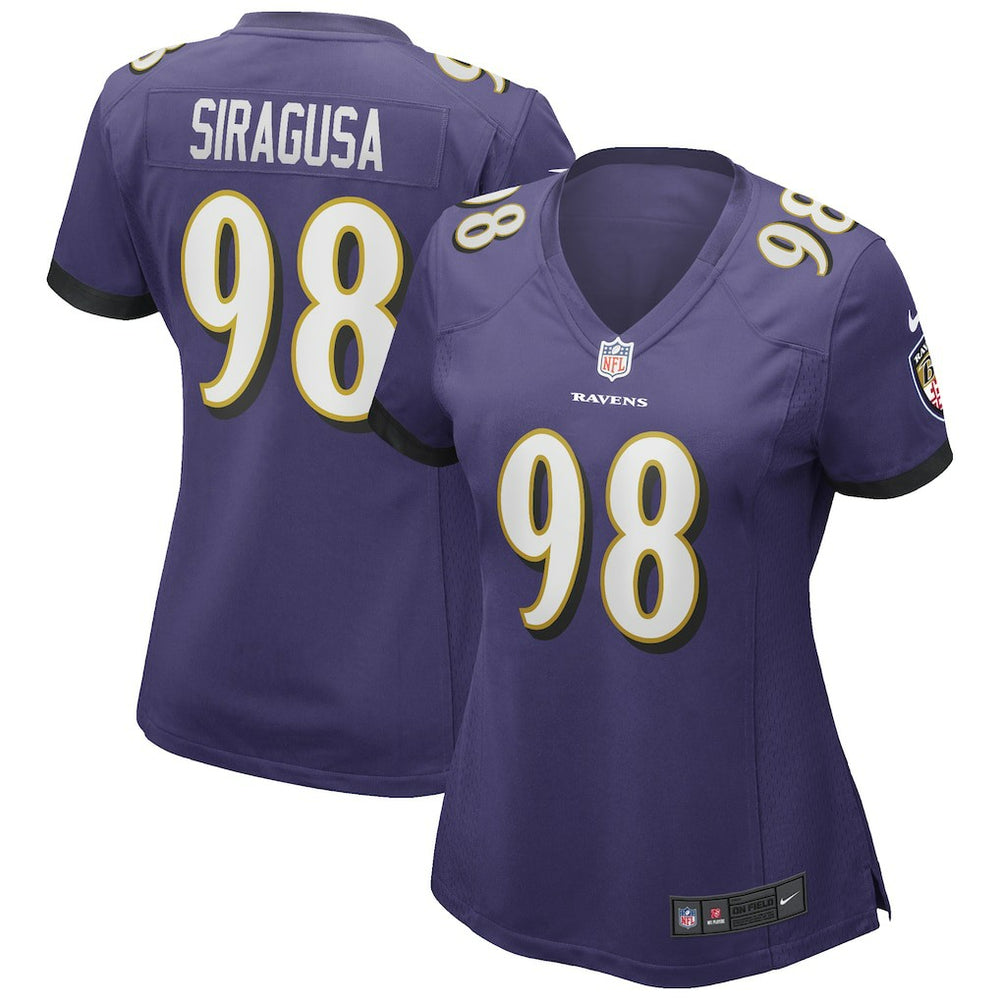 Baltimore Ravens Nike Tony Siragusa Women's Game Retired Player Jersey