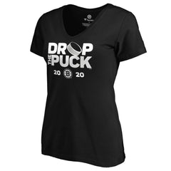 Boston Bruins Women's Drop the Puck V-Neck T-Shirt Outlet