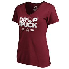 Colorado Avalanche Women's Drop the Puck V-Neck T-Shirt Outlet