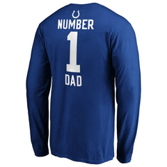 Indianapolis Colts #1 Dad Long Sleeve Team Logo T-Shirt