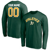 Athletics Personalized Winning Streak Name & Number Long Sleeve T-Shirt | MLB Shop