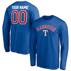 Texas Rangers Personalized Winning Streak Name & Number Long Sleeve T-Shirt | MLB For sale