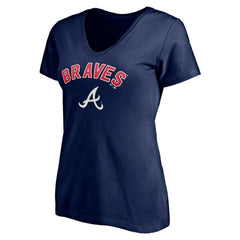 Atlanta Braves Women's Personalized Winning Streak Name & Number V-Neck T-Shirt | MLB Online