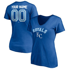 Kansas City Royals Women's Personalized Winning Streak Name & Number V-Neck T-Shirt | MLB Online