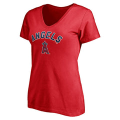 Los Angeles Angels Women's Personalized Winning Streak Name & Number V-Neck T-Shirt | MLB Near me