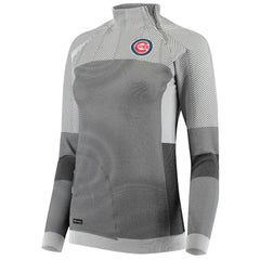 Chicago Cubs Levelwear Women's Verse Asymmetrical Raglan Tri-Blend Quarter-Zip Jacket | MLB US