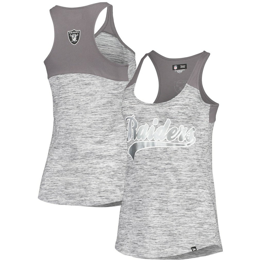 Las Vegas Raiders New Era Women's Space Dye Racerback Scoop Neck Tank Top