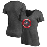 Columbus Blue Jackets Women's #WeSkateFor V-Neck T-Shirt Online
