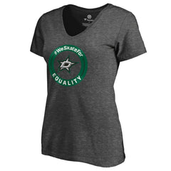Dallas Stars Women's #WeSkateFor V-Neck T-Shirt Sale