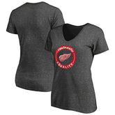 Detroit Red Wings Women's #WeSkateFor V-Neck T-Shirt Outlet