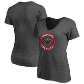 Minnesota Wild Women's #WeSkateFor V-Neck T-Shirt Outlet
