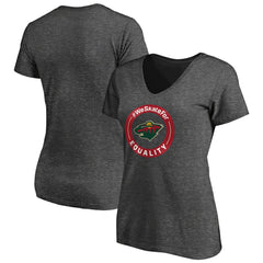 Minnesota Wild Women's #WeSkateFor V-Neck T-Shirt Outlet