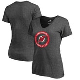 New Jersey Devils Women's #WeSkateFor V-Neck T-Shirt On Sale