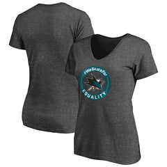 San Jose Sharks Women's #WeSkateFor V-Neck T-Shirt Online