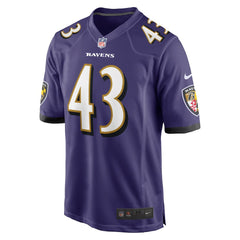 Baltimore Ravens Nike Justice Hill Game Jersey