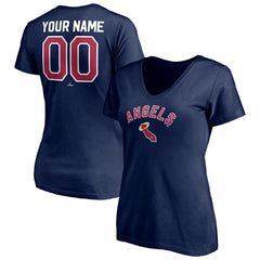 Los Angeles Angels Women's Cooperstown Winning Streak Personalized Name & Number V-Neck T-Shirt | MLB Near me