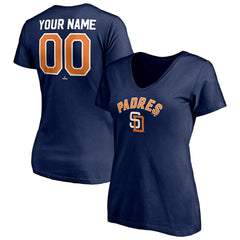 San Diego Padres Women's Cooperstown Winning Streak Personalized Name & Number V-Neck T-Shirt | MLB Outlet