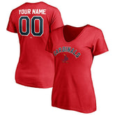 St. Louis Cardinals Women's Cooperstown Winning Streak Personalized Name & Number V-Neck T-Shirt | MLB Online