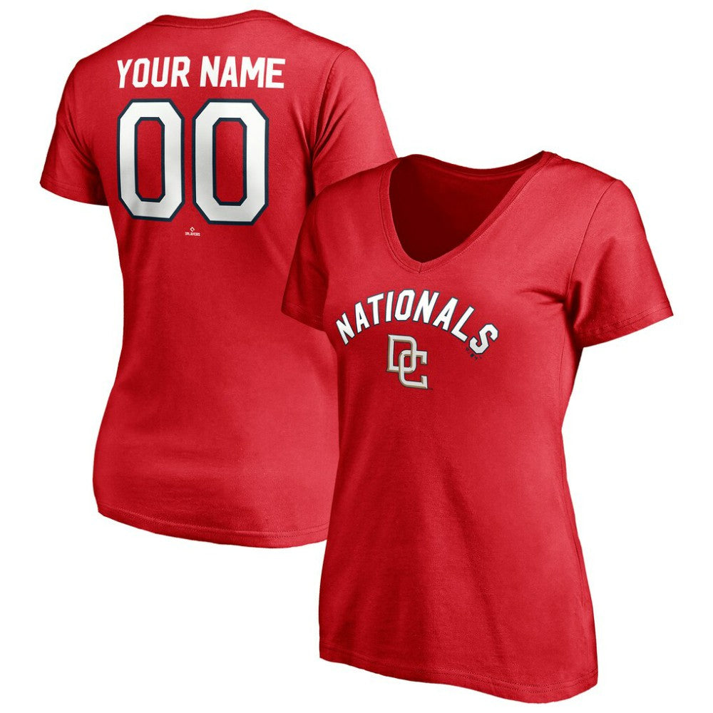 Washington Nationals Women's Cooperstown Winning Streak Personalized Name & Number V-Neck T-Shirt | MLB Online