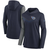 Tennessee Titans Nike Women's Chevron Hoodie Performance Long Sleeve T-Shirt