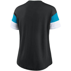 Carolina Panthers Nike Women's Team Logo Fashion Performance Tri-Blend V-Neck T-Shirt