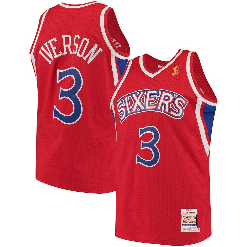 Allen Iverson Philadelphia 76ers 1996/97 Hardwood Classics Authentic Jersey Outlet