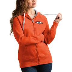 Denver Broncos Antigua Women's Victory Full-Zip Hoodie