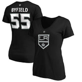 Quinton Byfield Los Angeles Kings Fanatics Women's Authentic Stack Name & Number V-Neck T-Shirt Online