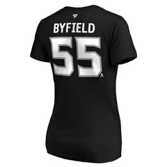 Quinton Byfield Los Angeles Kings Fanatics Women's Authentic Stack Name & Number V-Neck T-Shirt Online