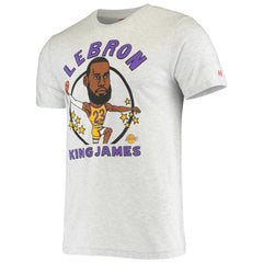 LeBron James Los Angeles Lakers Homage Caricature Tri-Blend T-Shirt New