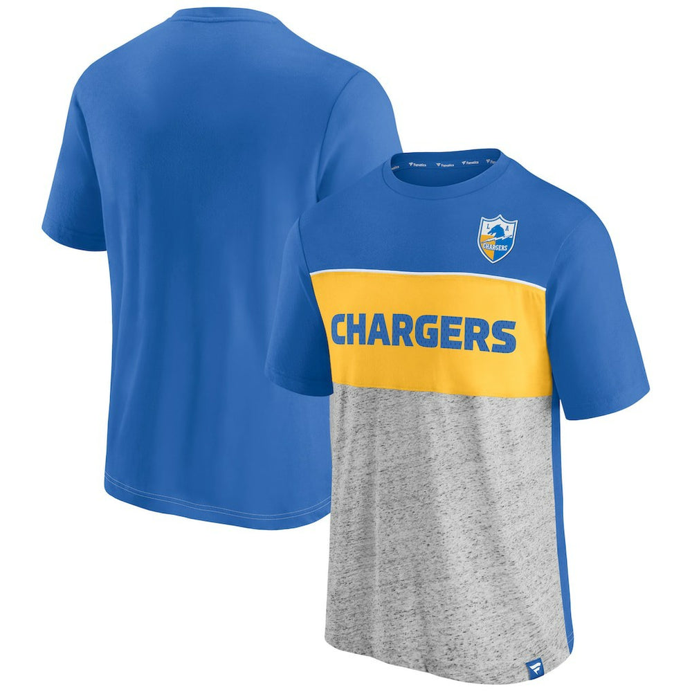 Los Angeles Chargers Fanatics Throwback Colorblock T-Shirt
