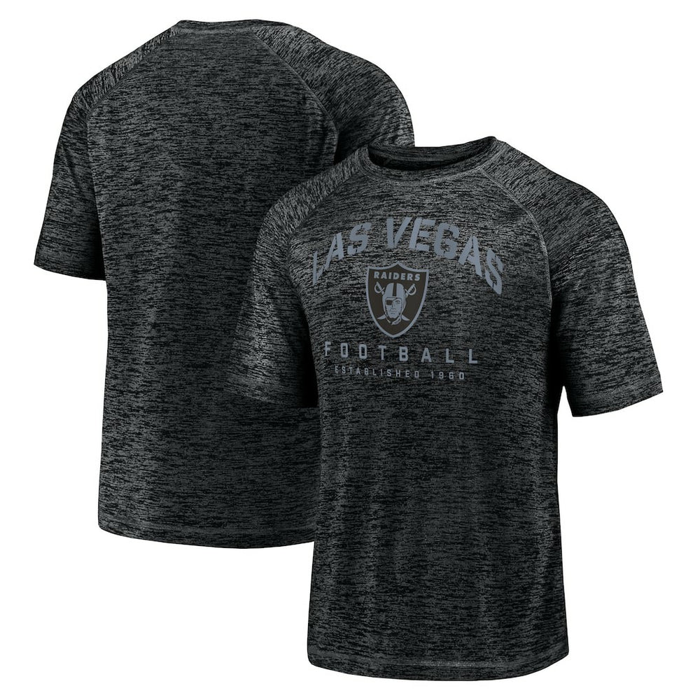 Las Vegas Raiders Fanatics Shade Battle Ready Raglan Space-Dye T-Shirt