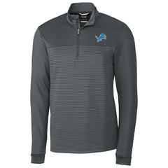 Detroit Lions Cutter & Buck Traverse Stripe Quarter-Zip Pullover Jacket