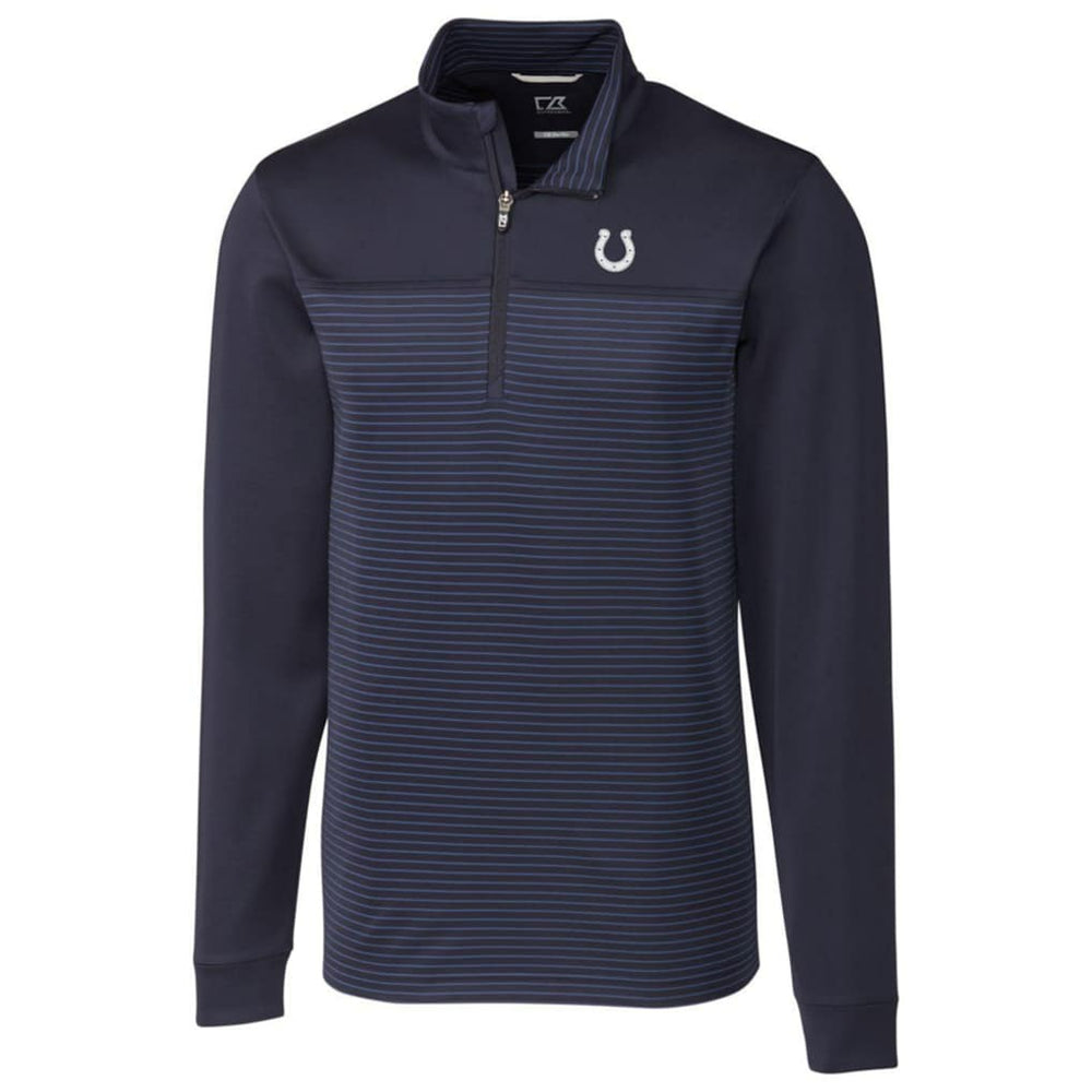 Indianapolis Colts Cutter & Buck Traverse Stripe Quarter-Zip Pullover Jacket
