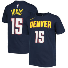 Nikola Jokic Denver Nuggets Youth Logo Name & Number Performance T-Shirt sale For Sale