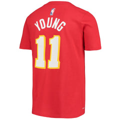 Trae Young Atlanta Hawks Youth Logo Name & Number Performance T-Shirt On Sale