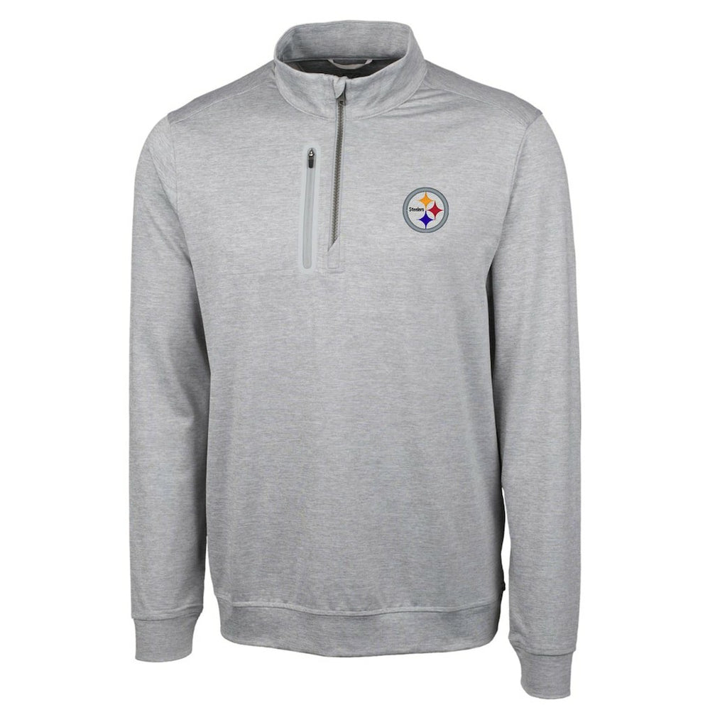 Pittsburgh Steelers Cutter & Buck Big & Tall Stealth Quarter-Zip Pullover Jacket