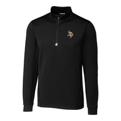 Minnesota Vikings Cutter & Buck Big & Tall Traverse Quarter-Zip Pullover Jacket