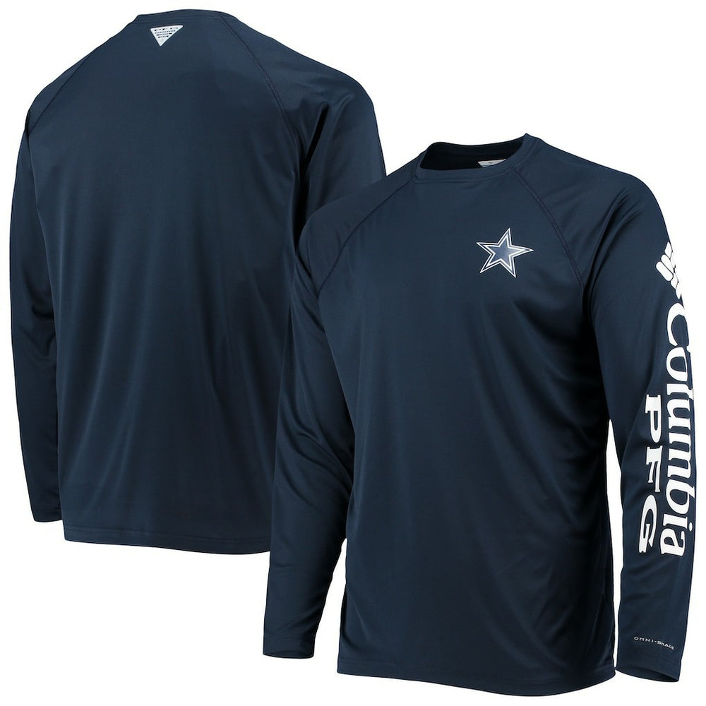 Dallas Cowboys Columbia Terminal Tackle Omni-Shade Raglan Long Sleeve T-Shirt