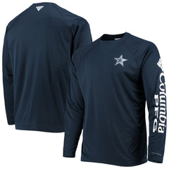 Dallas Cowboys Columbia Terminal Tackle Omni-Shade Raglan Long Sleeve T-Shirt
