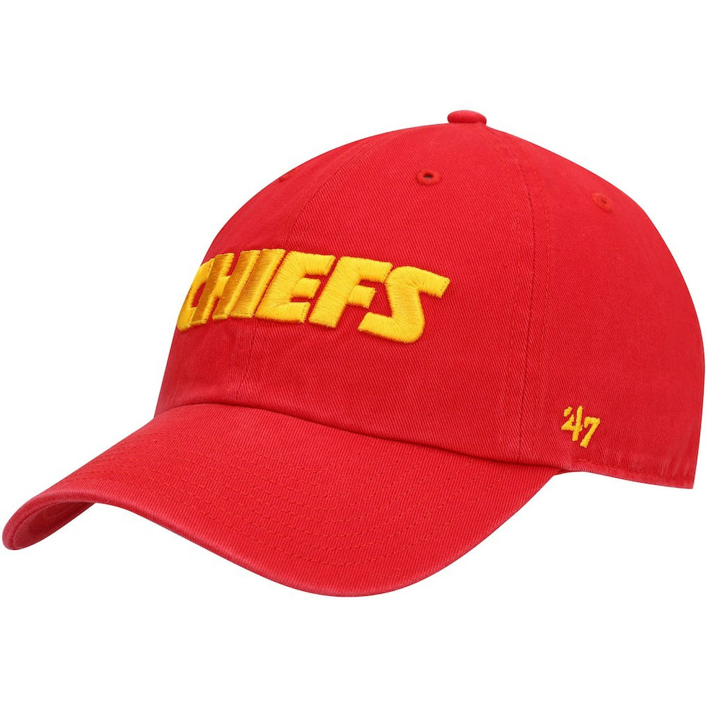 Kansas City Chiefs 47 brand '47 Clean Up Script Adjustable Hat