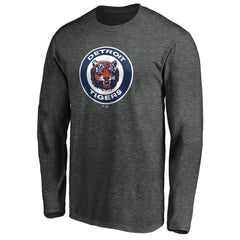 Detroit Tigers Cooperstown Collection Huntington Logo Long Sleeve T-Shirt | MLB Discount