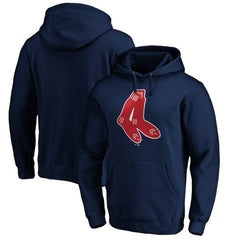 Boston Red Sox Cooperstown Collection Huntington Logo Fitted Pullover Hoodie | MLB For sale