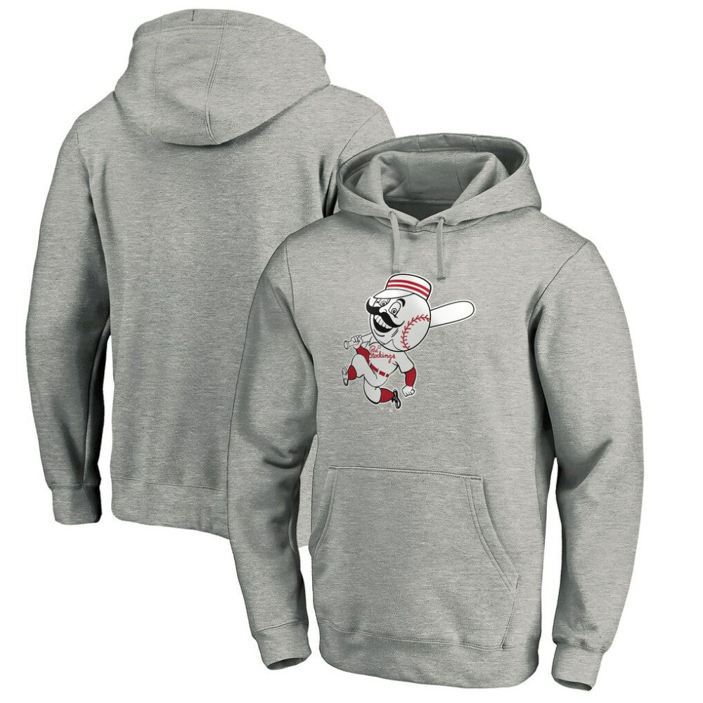 Cincinnati Reds Cooperstown Collection Huntington Logo Fitted Pullover Hoodie | MLB For sale