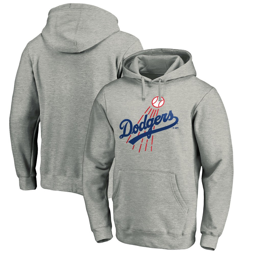 Los Angeles Dodgers Cooperstown Collection Huntington Logo Fitted Pullover Hoodie | MLB Online